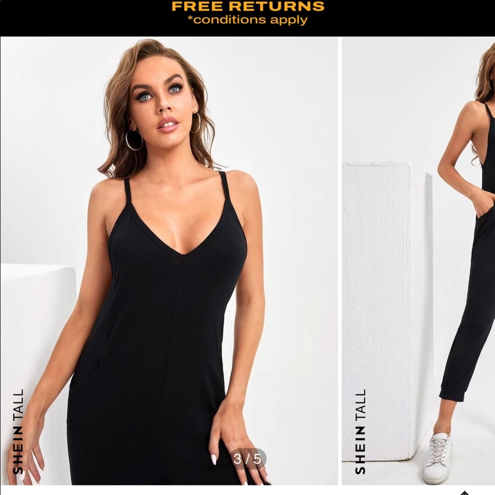 Solid cami jumpsuit